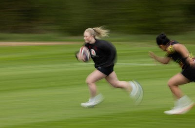 210426 - Wales Women’s Rugby Training - Seren Lockwood during a rugby training session ahead of the Women’s 6 Nation’s match against England