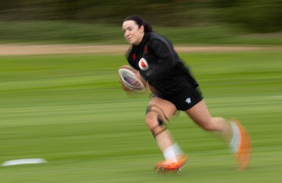 210426 - Wales Women’s Rugby Training - Sian Jones during a rugby training session ahead of the Women’s 6 Nation’s match against England