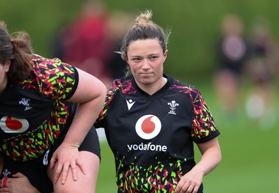 210426 - Wales Women’s Rugby Training - Alisha Joyce during a rugby training session ahead of the Women’s 6 Nation’s match against England
