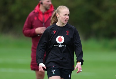 210426 - Wales Women’s Rugby Training - Catherine Richards during a rugby training session ahead of the Women’s 6 Nation’s match against England