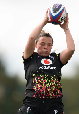 210426 - Wales Women’s Rugby Training - Alisha Joyce during a rugby training session ahead of the Women’s 6 Nation’s match against England