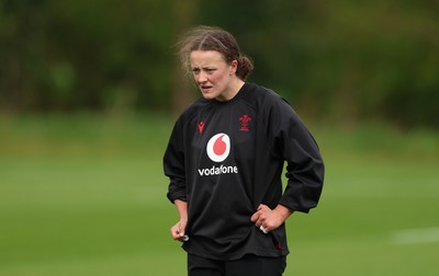 210426 - Wales Women’s Rugby Training - Lleucu George during a rugby training session ahead of the Women’s 6 Nation’s match against England