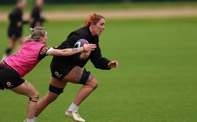 210426 - Wales Women’s Rugby Training - Georgia Evans during a training session ahead of the Women’s 6 Nation’s match against England