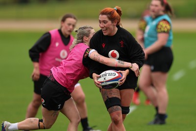 210426 - Wales Women’s Rugby Training - Georgia Evans during a training session ahead of the Women’s 6 Nation’s match against England