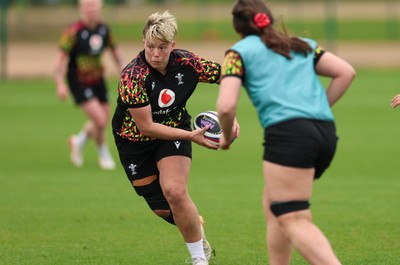 210426 - Wales Women’s Rugby Training - Donna Rose during a training session ahead of the Women’s 6 Nation’s match against England
