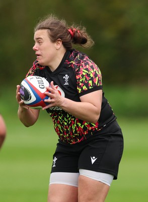210426 - Wales Women’s Rugby Training - Carys Phillips during a training session ahead of the Women’s 6 Nation’s match against England