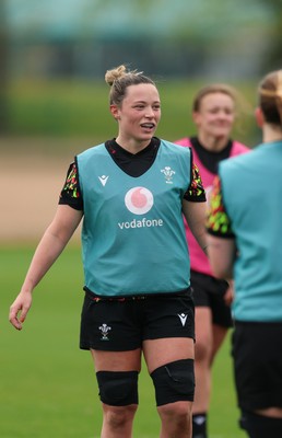 210426 - Wales Women’s Rugby Training - Alisha Joyce during a rugby training session ahead of the Women’s 6 Nation’s match against England