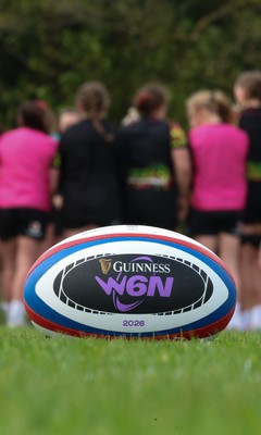 210426 - Wales Women’s Rugby Training - A general view of training with a W6N match ball ahead of the Women’s 6 Nation’s match against England