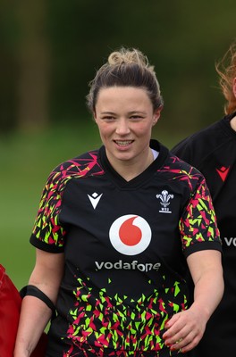 210426 - Wales Women’s Rugby Training - Alisha Joyce during a rugby training session ahead of the Women’s 6 Nation’s match against England