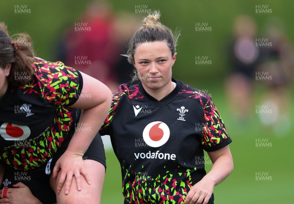 210426 - Wales Women’s Rugby Training - Alisha Joyce during a rugby training session ahead of the Women’s 6 Nation’s match against England