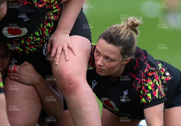 210426 - Wales Women’s Rugby Training - Alisha Joyce during a rugby training session ahead of the Women’s 6 Nation’s match against England