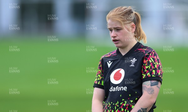210426 - Wales Women’s Rugby Training - Bethan Lewis during a rugby training session ahead of the Women’s 6 Nation’s match against England