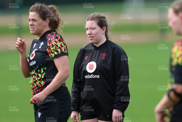 210426 - Wales Women’s Rugby Training - Elan Jones during a rugby training session ahead of the Women’s 6 Nation’s match against England