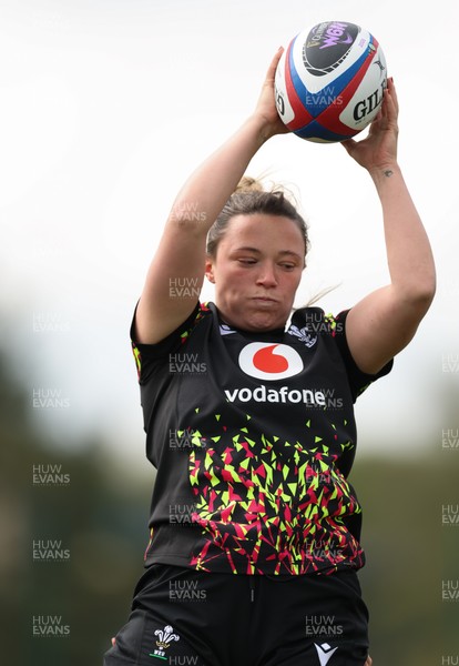 210426 - Wales Women’s Rugby Training - Alisha Joyce during a rugby training session ahead of the Women’s 6 Nation’s match against England