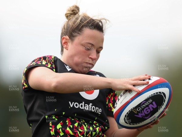 210426 - Wales Women’s Rugby Training - Alisha Joyce during a rugby training session ahead of the Women’s 6 Nation’s match against England