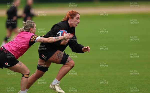 210426 - Wales Women’s Rugby Training - Georgia Evans during a training session ahead of the Women’s 6 Nation’s match against England