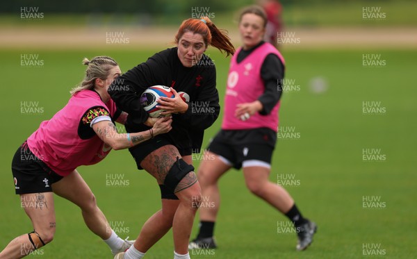 210426 - Wales Women’s Rugby Training - Georgia Evans during a training session ahead of the Women’s 6 Nation’s match against England