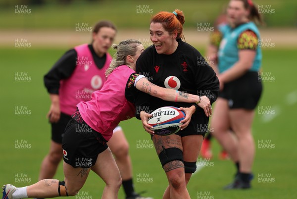 210426 - Wales Women’s Rugby Training - Georgia Evans during a training session ahead of the Women’s 6 Nation’s match against England
