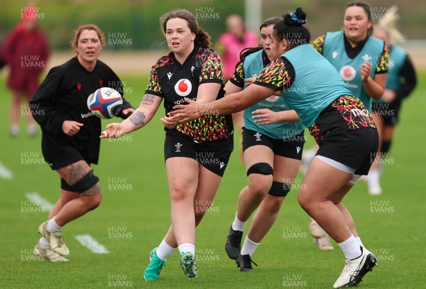 210426 - Wales Women’s Rugby Training - Maisie Davies during a training session ahead of the Women’s 6 Nation’s match against England