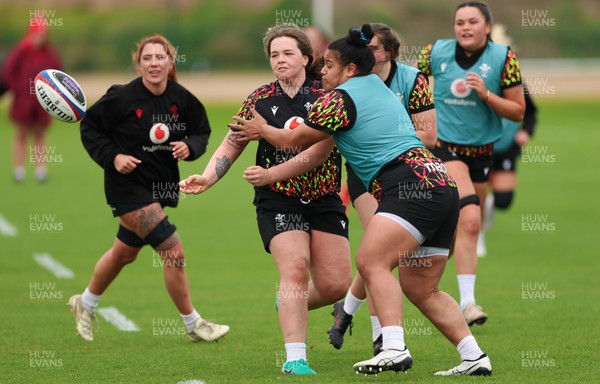 210426 - Wales Women’s Rugby Training - Maisie Davies during a training session ahead of the Women’s 6 Nation’s match against England