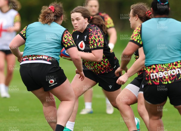 210426 - Wales Women’s Rugby Training - Maisie Davies during a training session ahead of the Women’s 6 Nation’s match against England