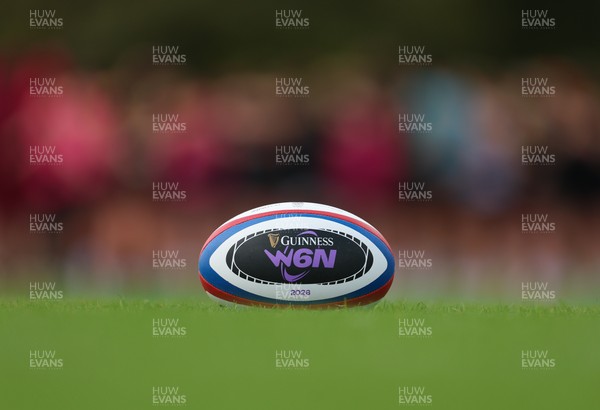210426 - Wales Women’s Rugby Training - A general view of training with a W6N match ball ahead of the Women’s 6 Nation’s match against England