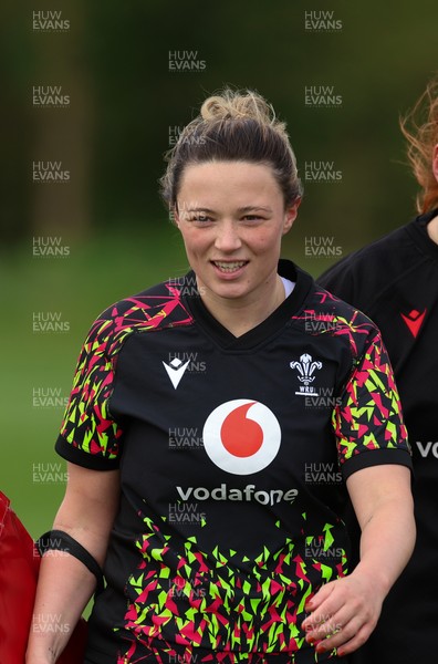 210426 - Wales Women’s Rugby Training - Alisha Joyce during a rugby training session ahead of the Women’s 6 Nation’s match against England