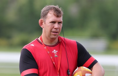 220822 - Wales Women Rugby in Canada - Head coach Ioan Cunningham during the first training session at their training base just outside Halifax