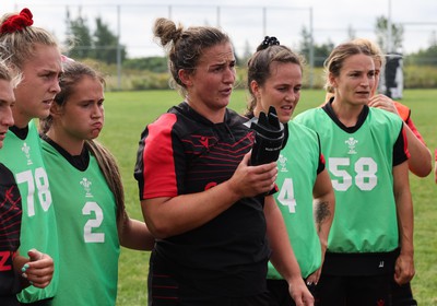 220822 - Wales Women Rugby in Canada - Siwan Lillicrap during the first Wales Women training session at their training base just outside Halifax