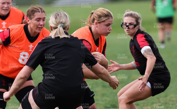220822 - Wales Women Rugby in Canada - Bethan Lewis during the first Wales Women training session at their training base just outside Halifax