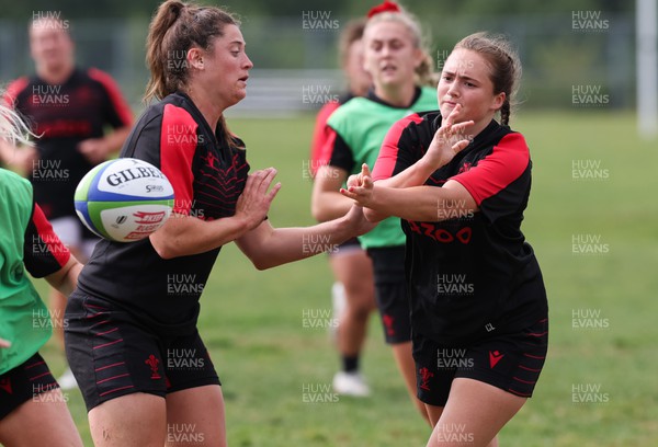 220822 - Wales Women Rugby in Canada - Caitlin Lewis during the first Wales Women training session at their training base just outside Halifax
