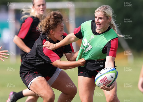 220822 - Wales Women Rugby in Canada - Carys Williams-Morris during the first Wales Women training session at their training base just outside Halifax
