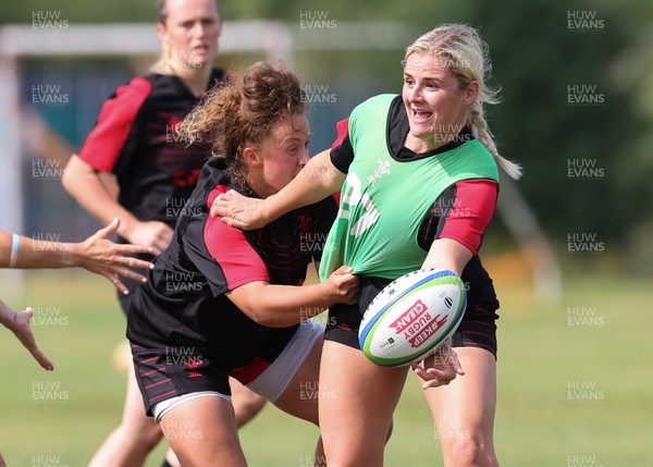 220822 - Wales Women Rugby in Canada - Carys Williams-Morris during the first Wales Women training session at their training base just outside Halifax