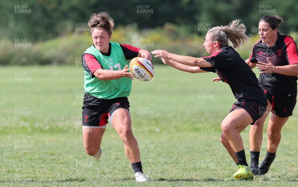 220822 - Wales Women Rugby in Canada - Lleucu George during the first training session at their training base just outside Halifax
