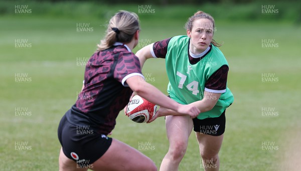 230424 - Wales Women Rugby Training -  Jenny Hesketh during training ahead of Wales’ Guinness Women’s 6 Nations match against Italy