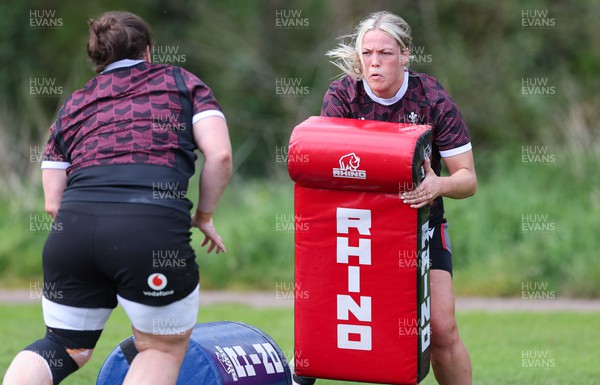 230424 - Wales Women Rugby Training - Kelsey Jones during training ahead of Wales’ Guinness Women’s 6 Nations match against Italy