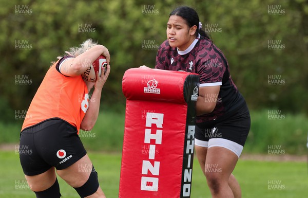 230424 - Wales Women Rugby Training - Sisilia Tuipulotu during training ahead of Wales’ Guinness Women’s 6 Nations match against Italy