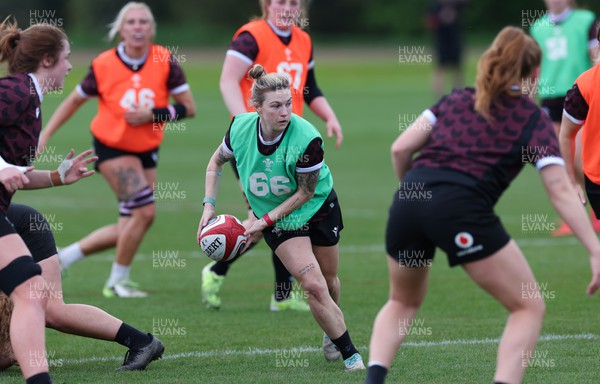 230424 - Wales Women Rugby Training - Keira Bevan during training ahead of Wales’ Guinness Women’s 6 Nations match against Italy
