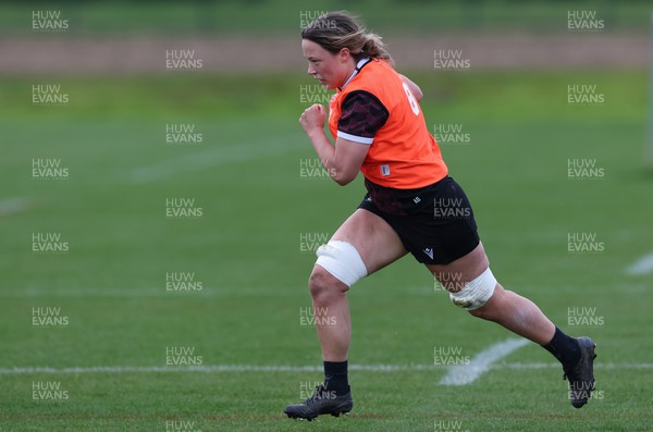 230424 - Wales Women Rugby Training - Alisha Butchers during training ahead of Wales’ Guinness Women’s 6 Nations match against Italy