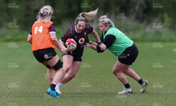 230424 - Wales Women Rugby Training - Courtney Keight during training ahead of Wales’ Guinness Women’s 6 Nations match against Italy