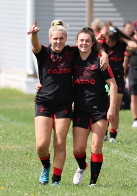 230822 - Wales Women rugby squad players during a training session against the Canadian Women’s rugby squad near Halifax