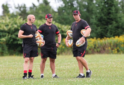 230822 - Wales Women rugby squad players during a training session against the Canadian Women’s rugby squad near Halifax