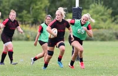 230822 - Wales Women Rugby Training Session - Wales’ Alex Callender during a training session against the Canadian Women’s rugby squad near Halifax