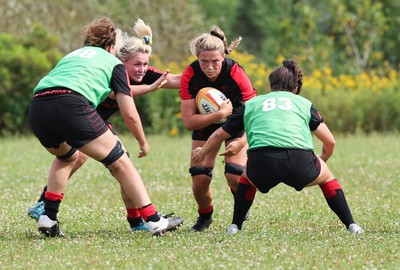 230822 - Wales Women Rugby Training Session - Wales’  Alisha Butchers during a training session against the Canadian Women’s rugby squad near Halifax