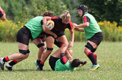 230822 - Wales Women Rugby Training Session - Wales’  Alisha Butchers during a training session against the Canadian Women’s rugby squad near Halifax