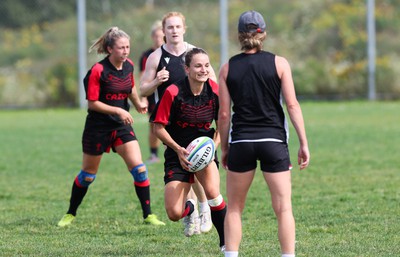 230822 - Wales Women Rugby Training Session - Wales’ Jazz Joyce during a training session against Canada ahead of their match this weekend