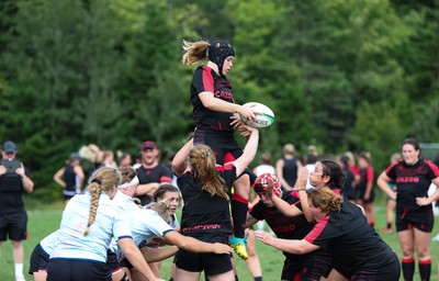 230822 - Wales Women Rugby Training Session - Wales’ Beth Lewis during a training session against Canada ahead of their match this weekend