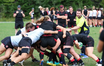 230822 - Wales Women Rugby Training Session - Wales and Canada train against each other ahead of their match this weekend