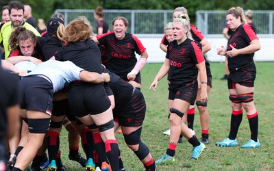 230822 - Wales Women Rugby Training Session - Wales and Canada train against each other ahead of their match this weekend