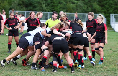 230822 - Wales Women Rugby Training Session - Wales and Canada train against each other ahead of their match this weekend